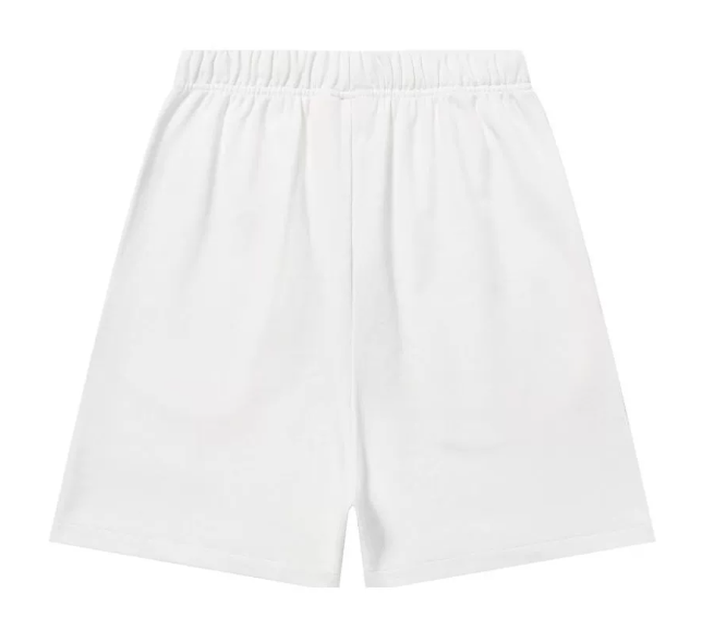 Fear of God Essentials White Tonal Logo Fleece Shorts