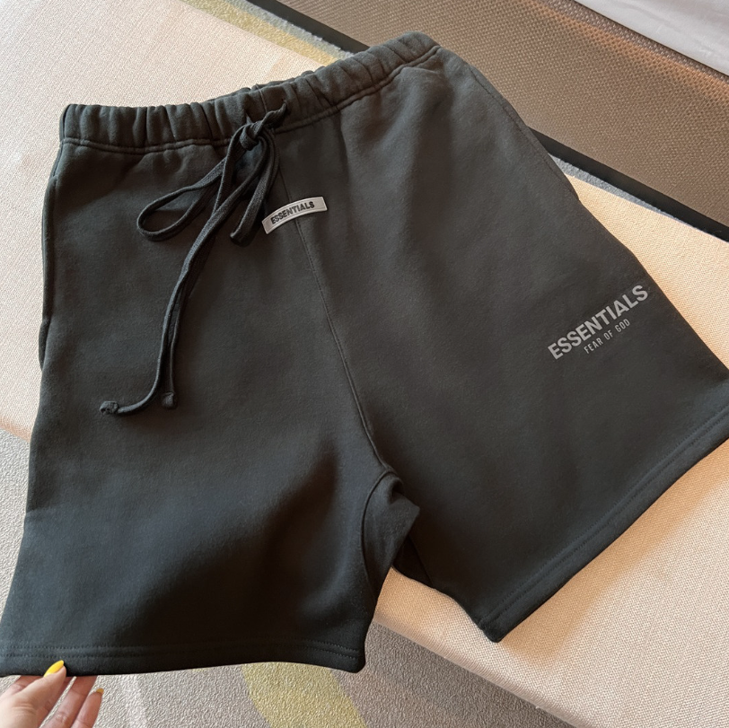 Fear of God Essentials Black 3M Logo Sweat Shorts