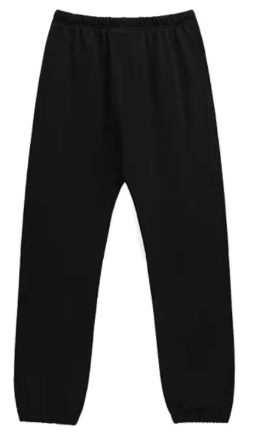 Fear of God Essentials Black Joggers with Beige 1977 Graphic