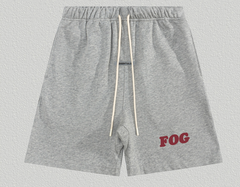 Fear of God Essentials Heather Gray Red FOG Shorts