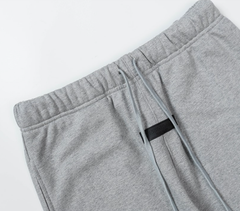 Fear of God Essentials Light Grey Flocked Straight-Leg Sweatpants