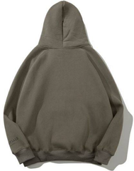 Fear of God Essentials Olive Grey Core Logo Hoodie