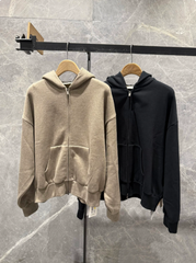 Fear of God Essentials Black Oversized Logo Hoodie