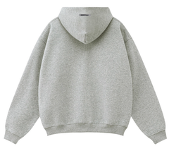 Fear of God Essentials Heather Grey Cross Logo Zip Hoodie