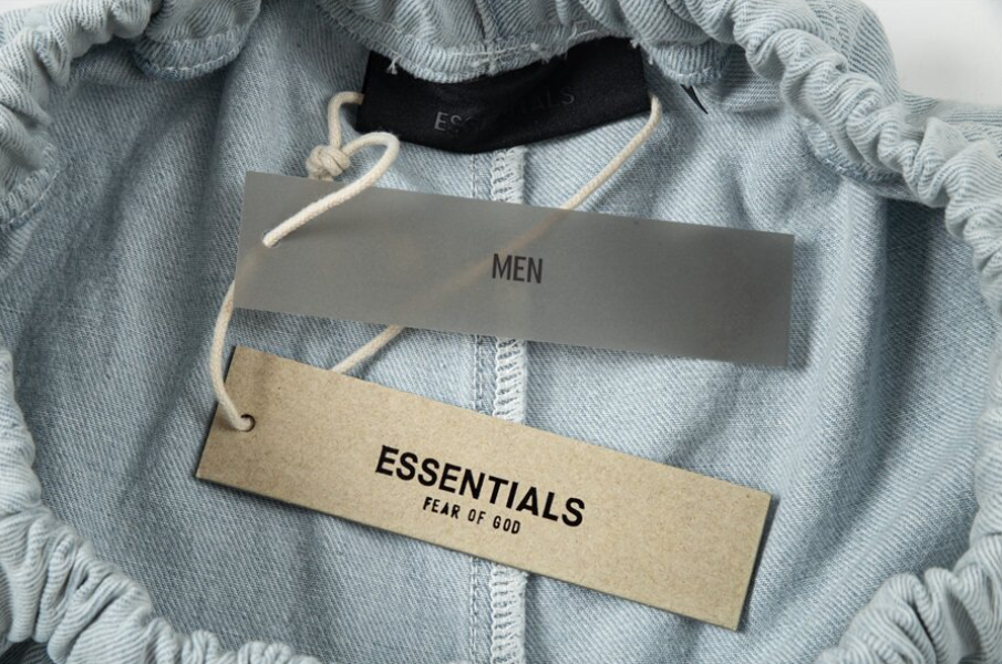 Fear of God Essentials Black Denim Drawstring Pants