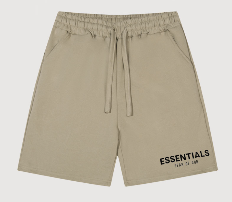Fear of God Essentials Khaki Core Logo Shorts