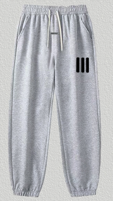 Fear of God Grey Sweatpants with Black Triple Stripes