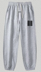 Fear of God Grey Sweatpants with Black Triple Stripes