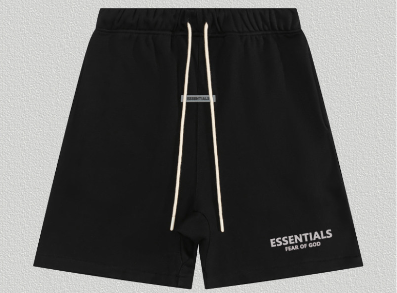 Fear of God Essentials Black Core Logo Shorts
