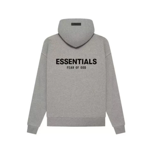 Fear of God Essentials Grey Oversized Logo Hoodie