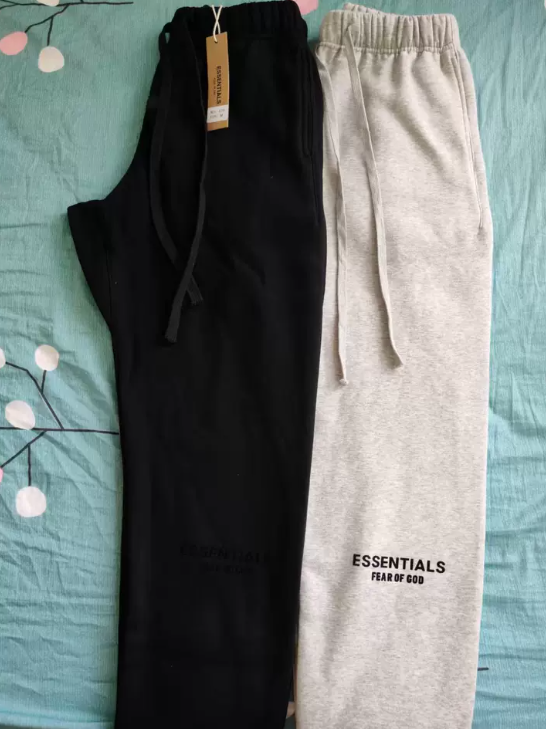 Fear of God Essentials Black Tonal Logo Sweatpants