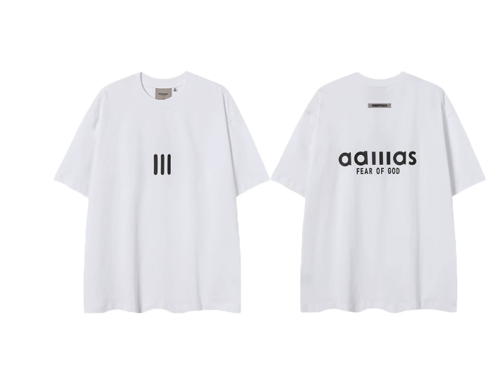 Fear of God Essentials Three Stripe White T-Shirt