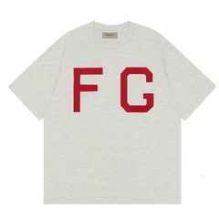 Fear of God FG Varsity Logo Heather Gray T-Shirt