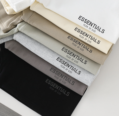 Fear of God Essentials Cream Yellow Logo Shorts