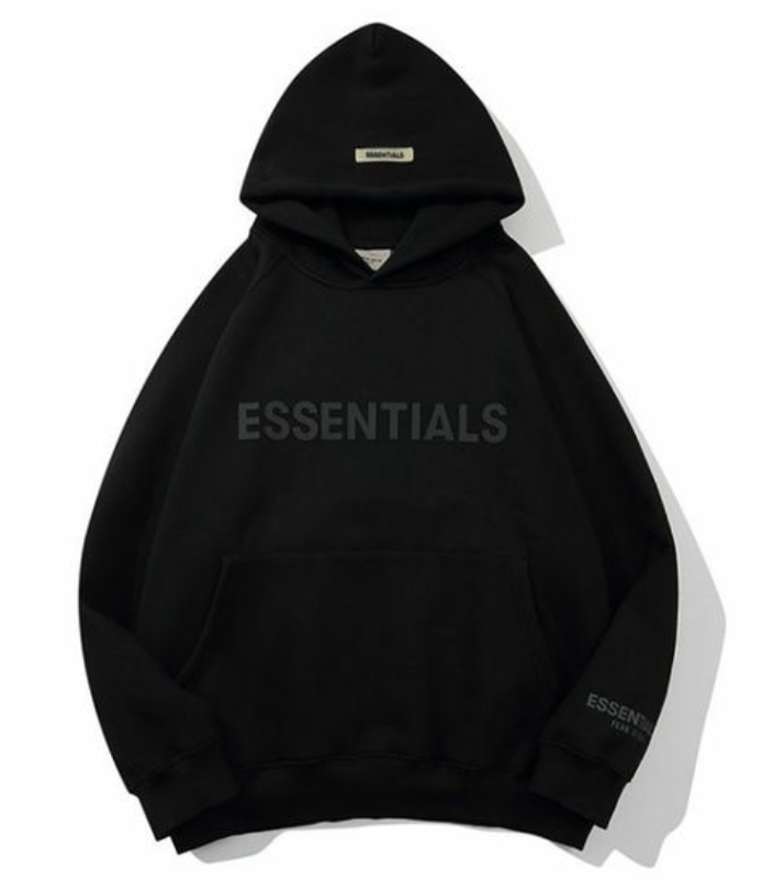 Fear of God Essentials Black Core Logo Hoodie