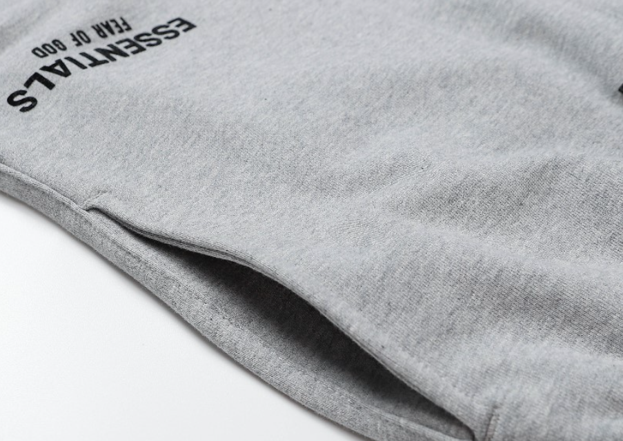 Fear of God Essentials Grey Flocked Logo Sweatpants