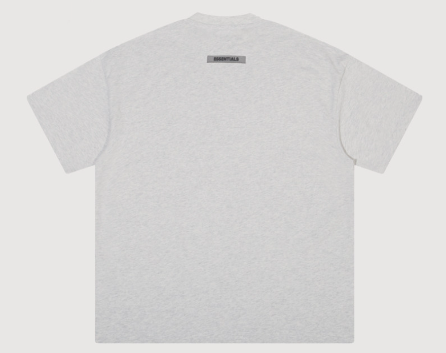 Fear of God Essentials 1977 Flocked Light Gray T-Shirt