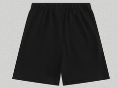 Fear of God Essentials Black Cream-Tie Logo Shorts