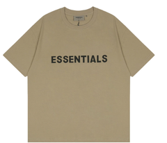 Fear of God Essentials Classic Logo Beige T-Shirt