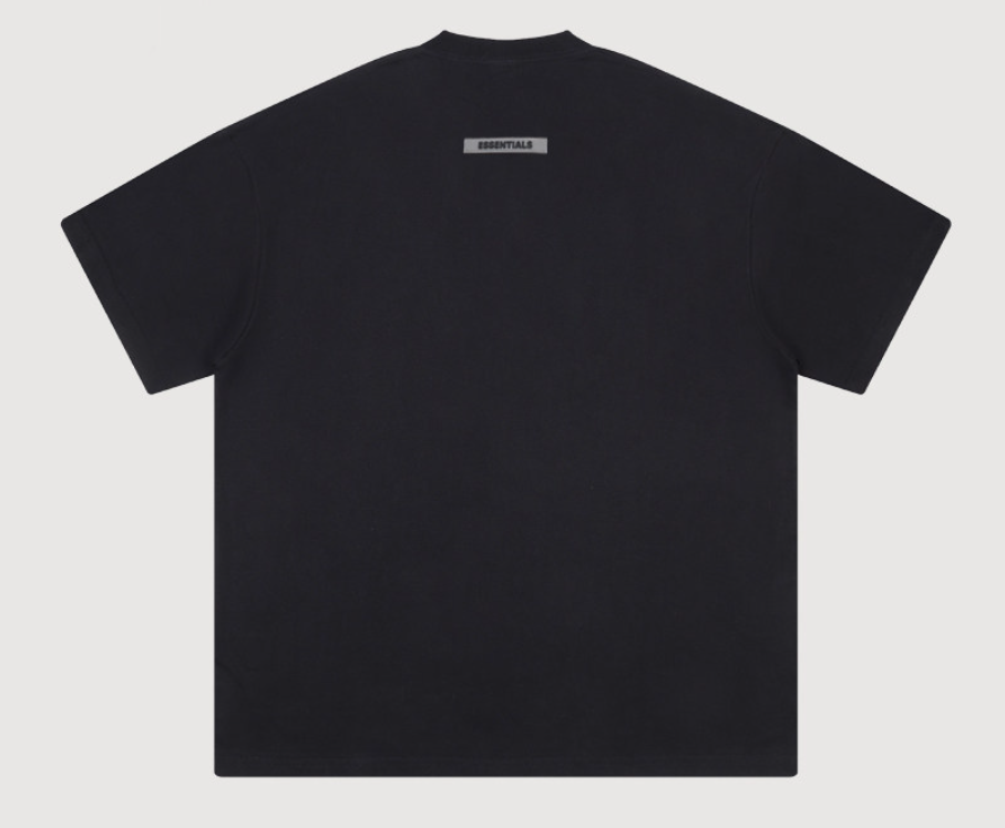 Fear of God Essentials 1977 Flocked Black T-Shirt