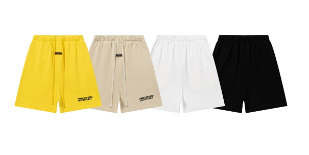 Fear of God Essentials Beige Tonal Logo Shorts