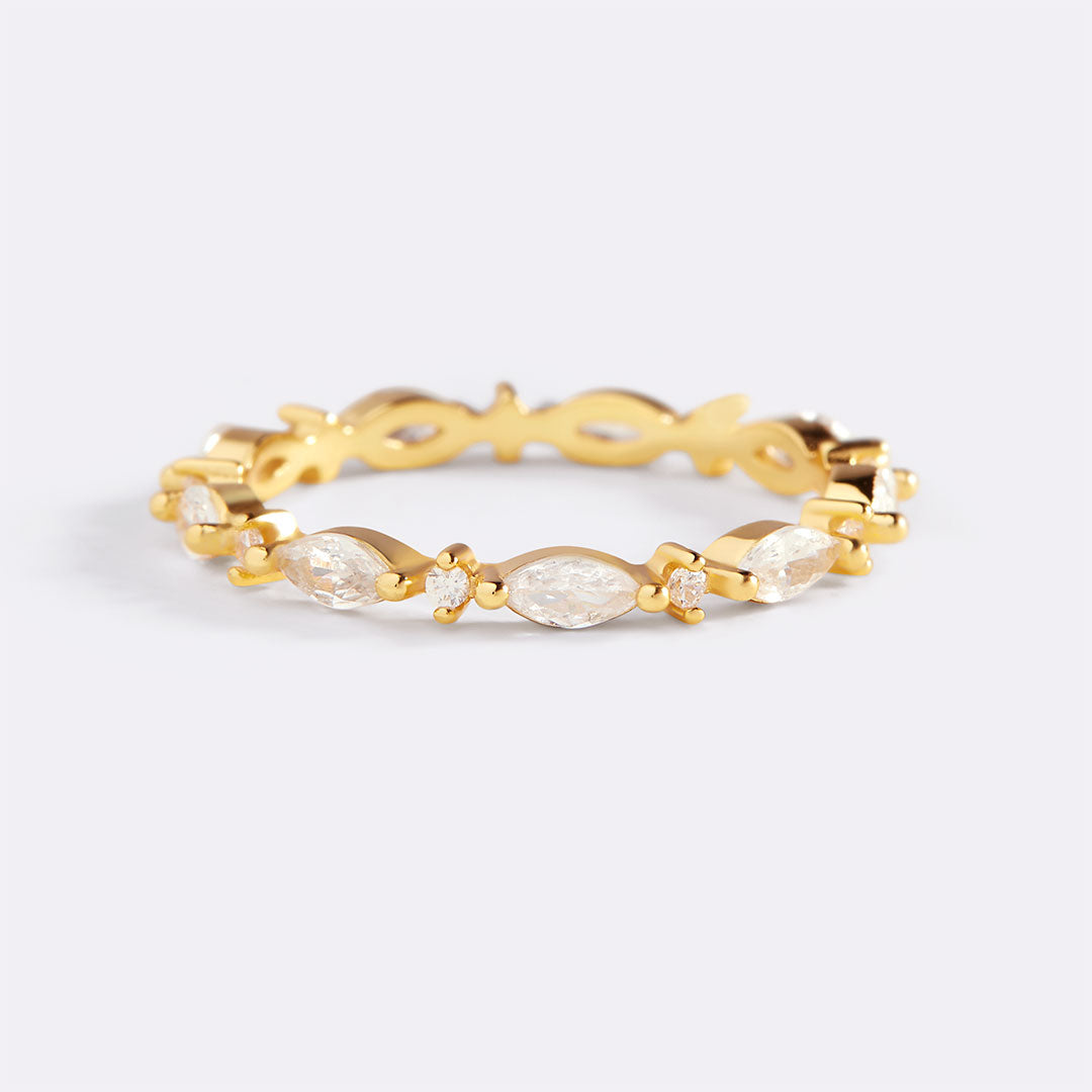 Marquis Gemstone Stacking Ring