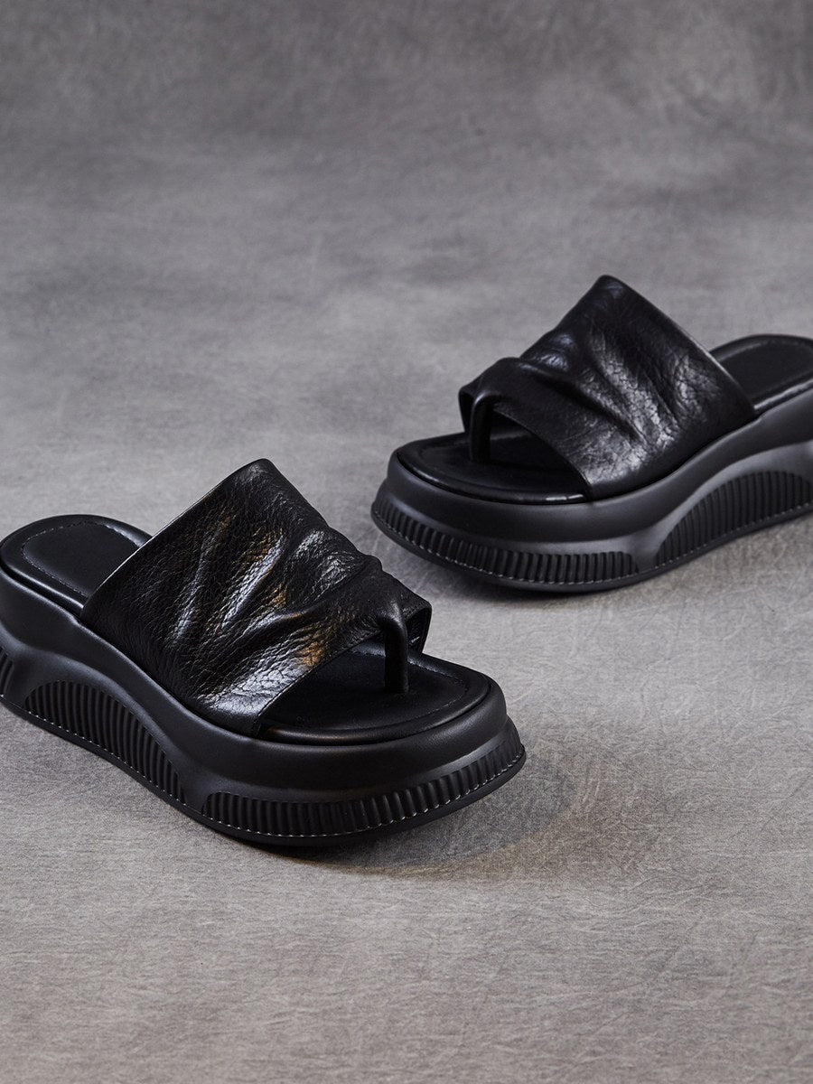 Women Summer Retro Platform Flip-Flops Sandals