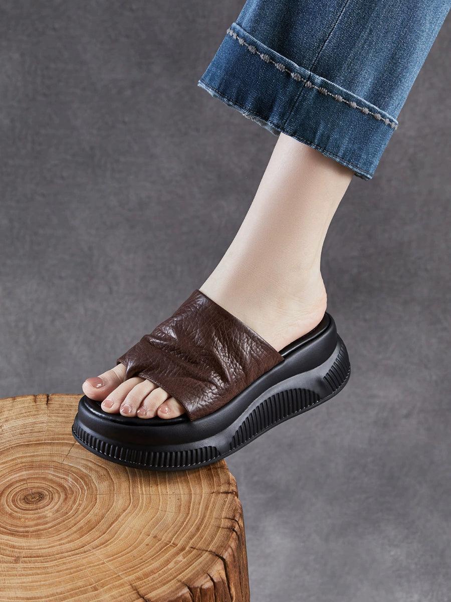 Women Summer Retro Platform Flip-Flops Sandals