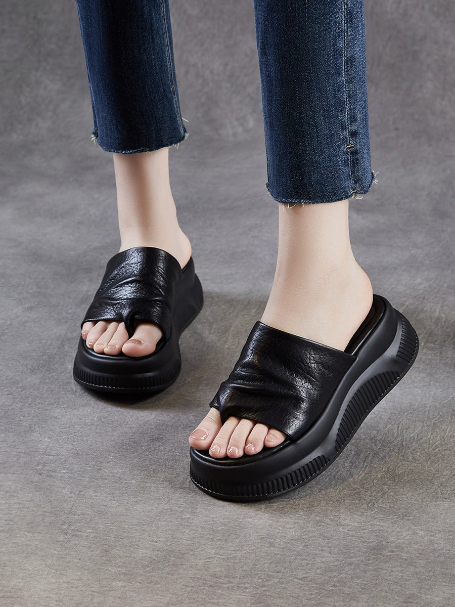 Women Summer Retro Platform Flip-Flops Sandals