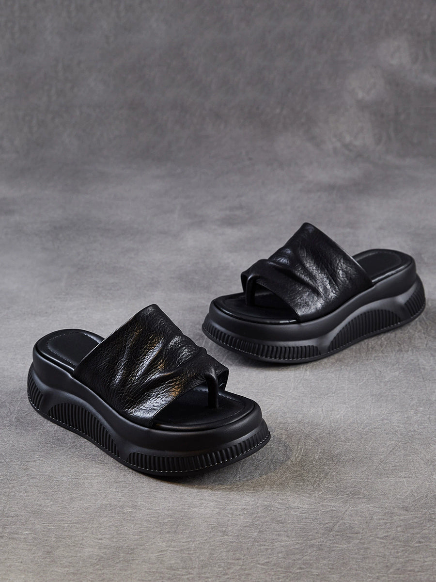 Women Summer Retro Platform Flip-Flops Sandals
