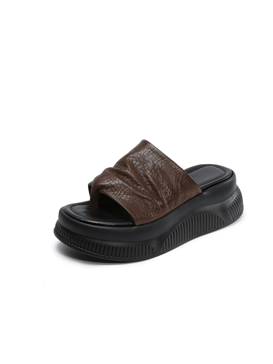 Women Summer Retro Platform Flip-Flops Sandals