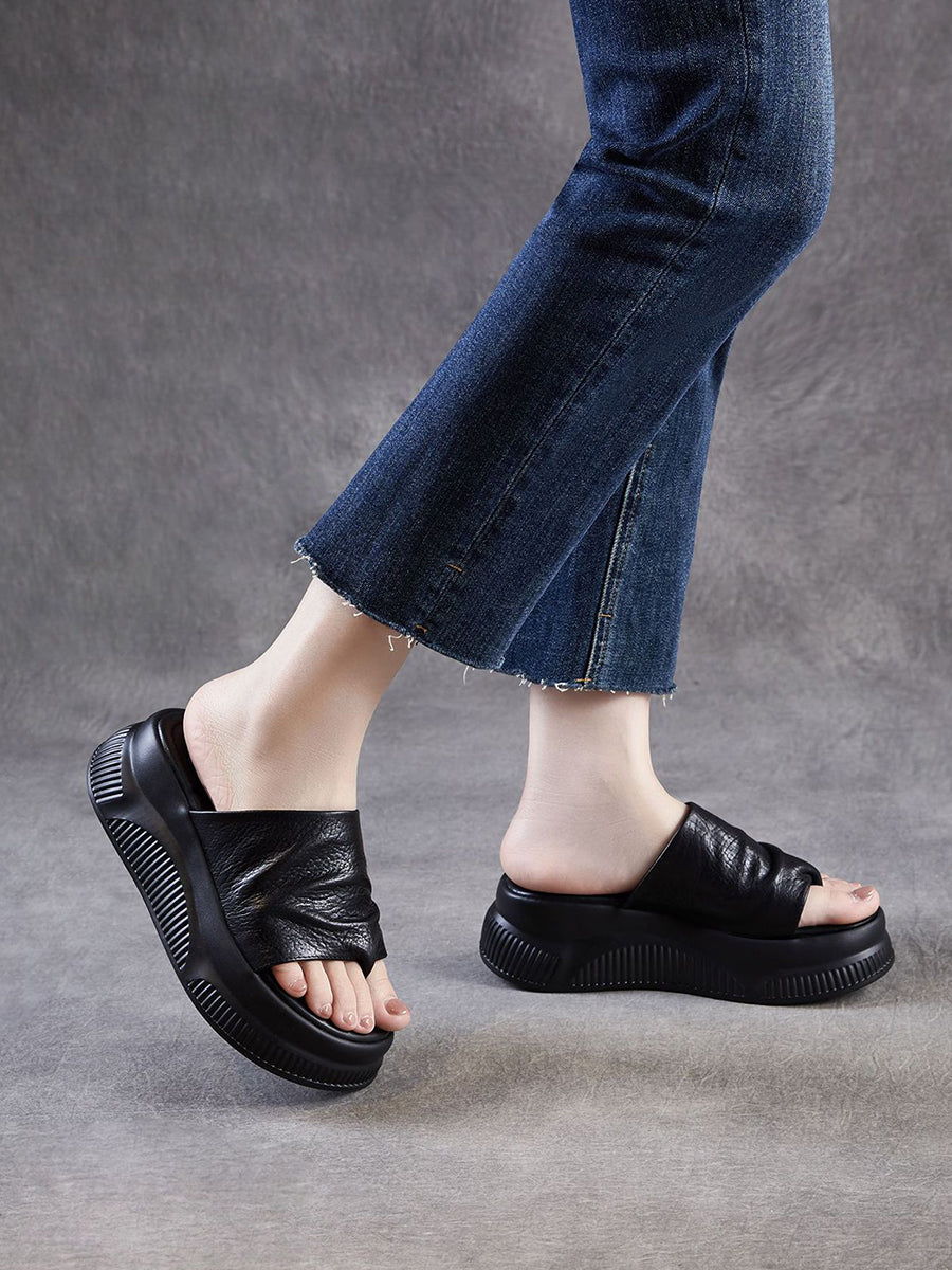Women Summer Retro Platform Flip-Flops Sandals