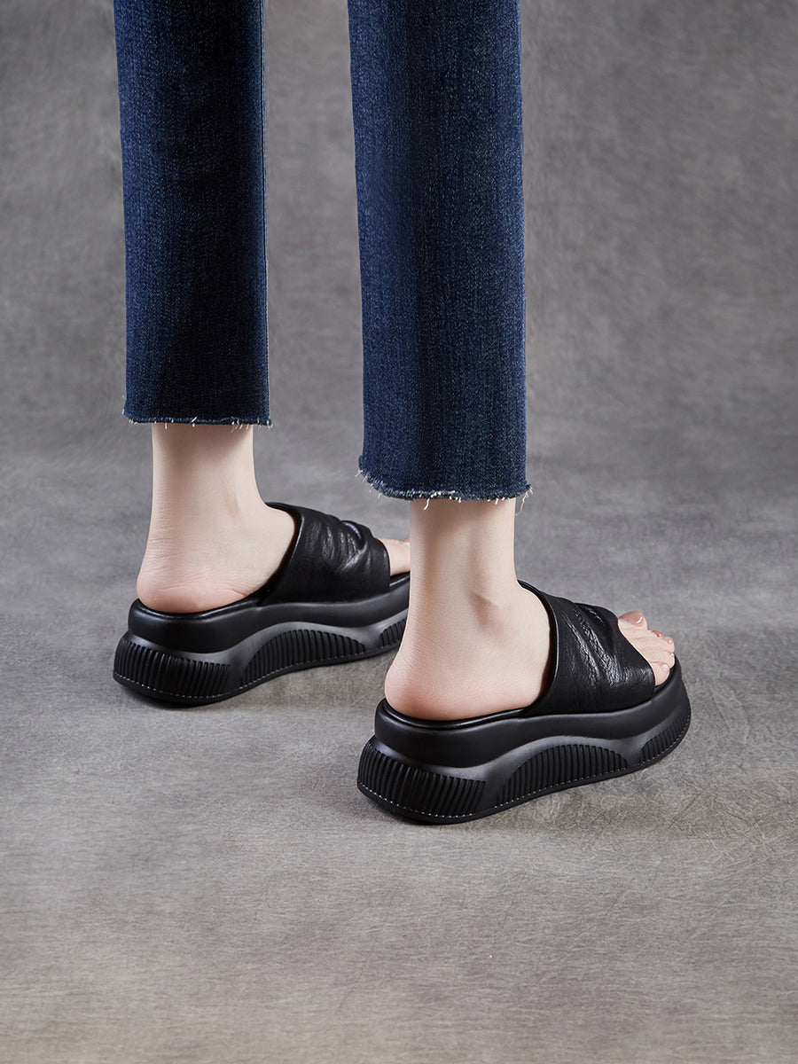 Women Summer Retro Platform Flip-Flops Sandals