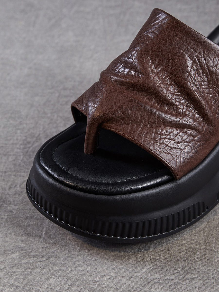 Women Summer Retro Platform Flip-Flops Sandals