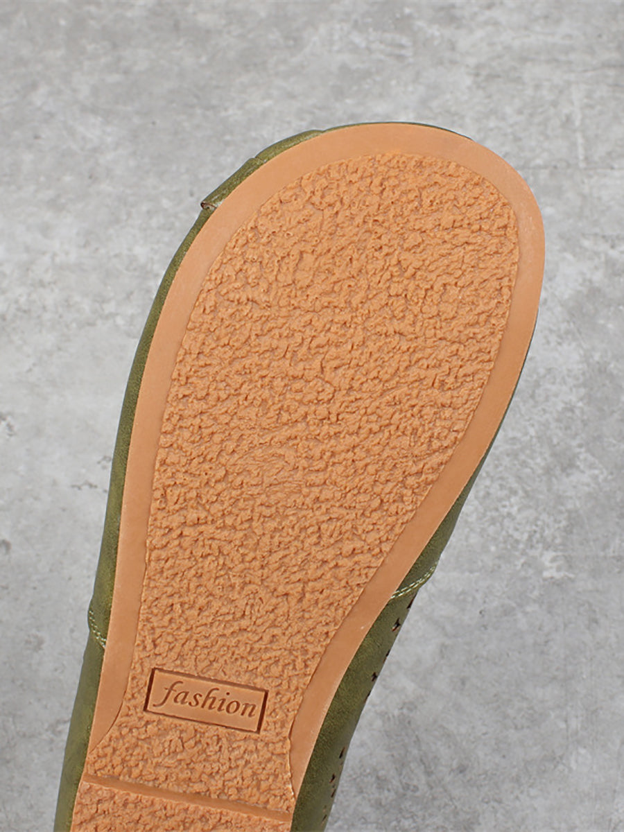 Women Summer Casual Low-Heel Slip-On Sandals