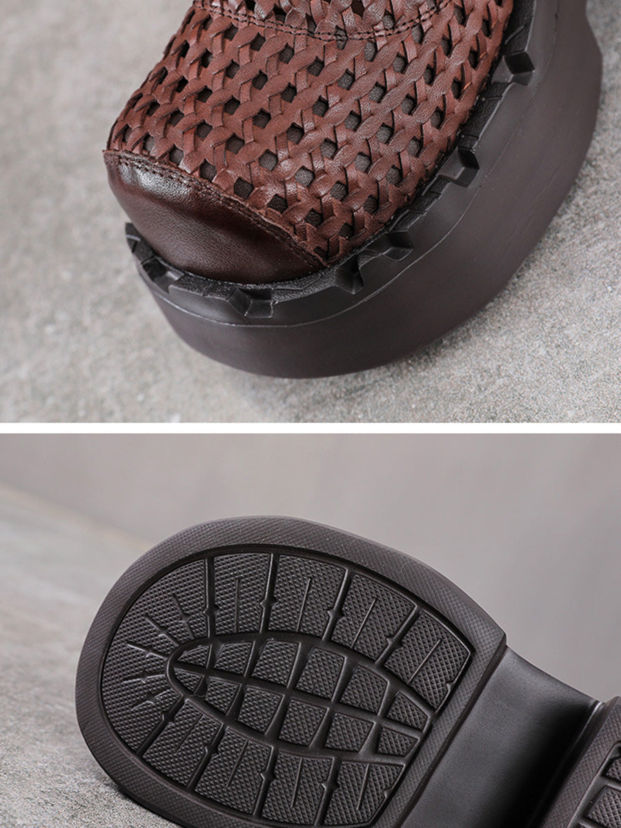 Summer Retro Comfort Hollow Platform Sandals