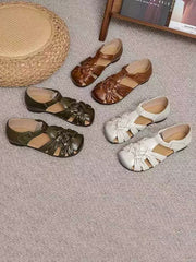 Summer Artistic Retro-Style Woven Flat Sandals