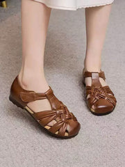 Summer Artistic Retro-Style Woven Flat Sandals
