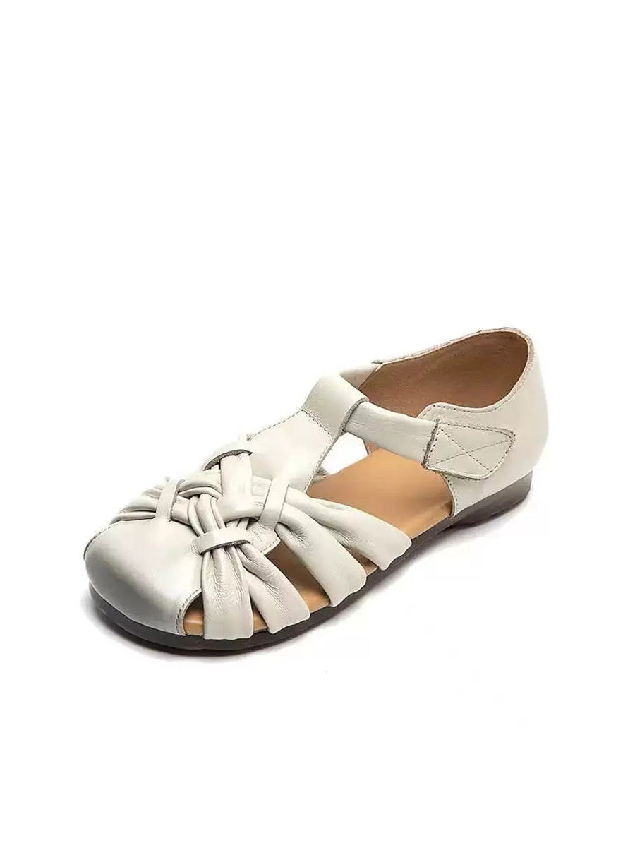 Summer Artistic Retro-Style Woven Flat Sandals