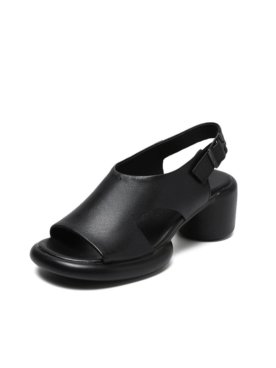 Women Summer Retro Casual High-Heeled Sandals